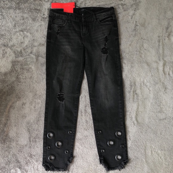 Celebrity Pink Denim - Grommet Distressed Jeans